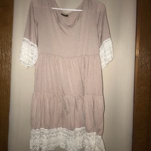 Soft Pink Dress with Lace